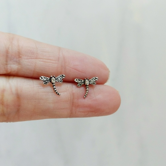 3/$25 Dragonfly Stud Earrings | 925 Silver - Picture 3 of 8